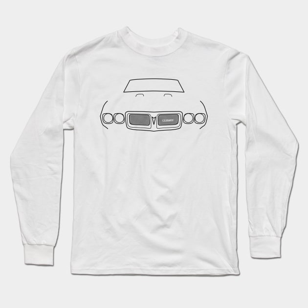 1969 vintage Pontiac Firebird outline graphic (black) Long Sleeve T-Shirt by soitwouldseem